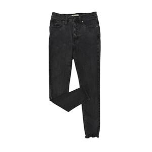 Madewell Women’s 9" Black Mid-Rise Button Through Skinny Jeans